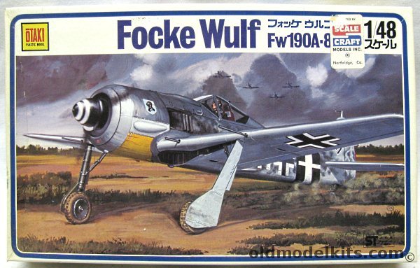 Otaki 1/48 Focke Wulf Fw-190 A-8 - VIII/JG300 - VIII/JG2 - IV/JGA - (Fw190A-8), OT2-26-400 plastic model kit